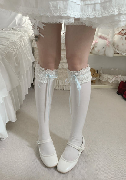 Roji Roji - Gentle Town - Sweet Lolita Cotton Calf Socks, Ankle Socks