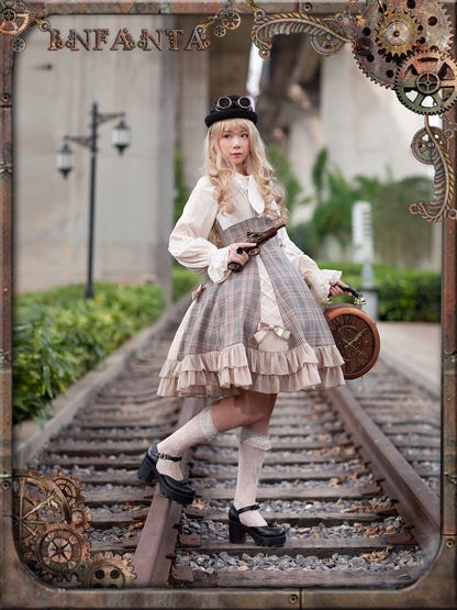 Infanta - Memoirs of Backlight - Elegant Plaid Lolita JSK Dress