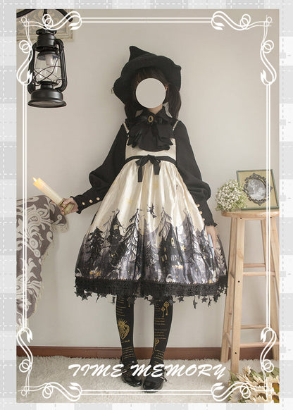 Time Memory - Elegant Lolita Slim Fit Mutton Sleeve Blouse