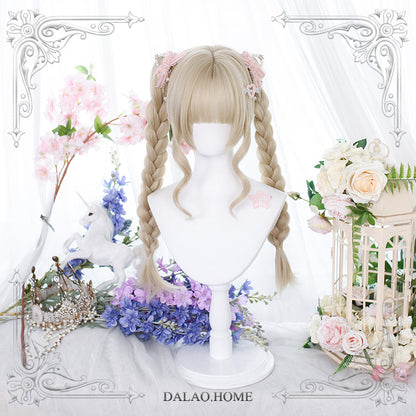 Dalao Home - Princess Lolita Ponytail Long Straight Blonde Wig