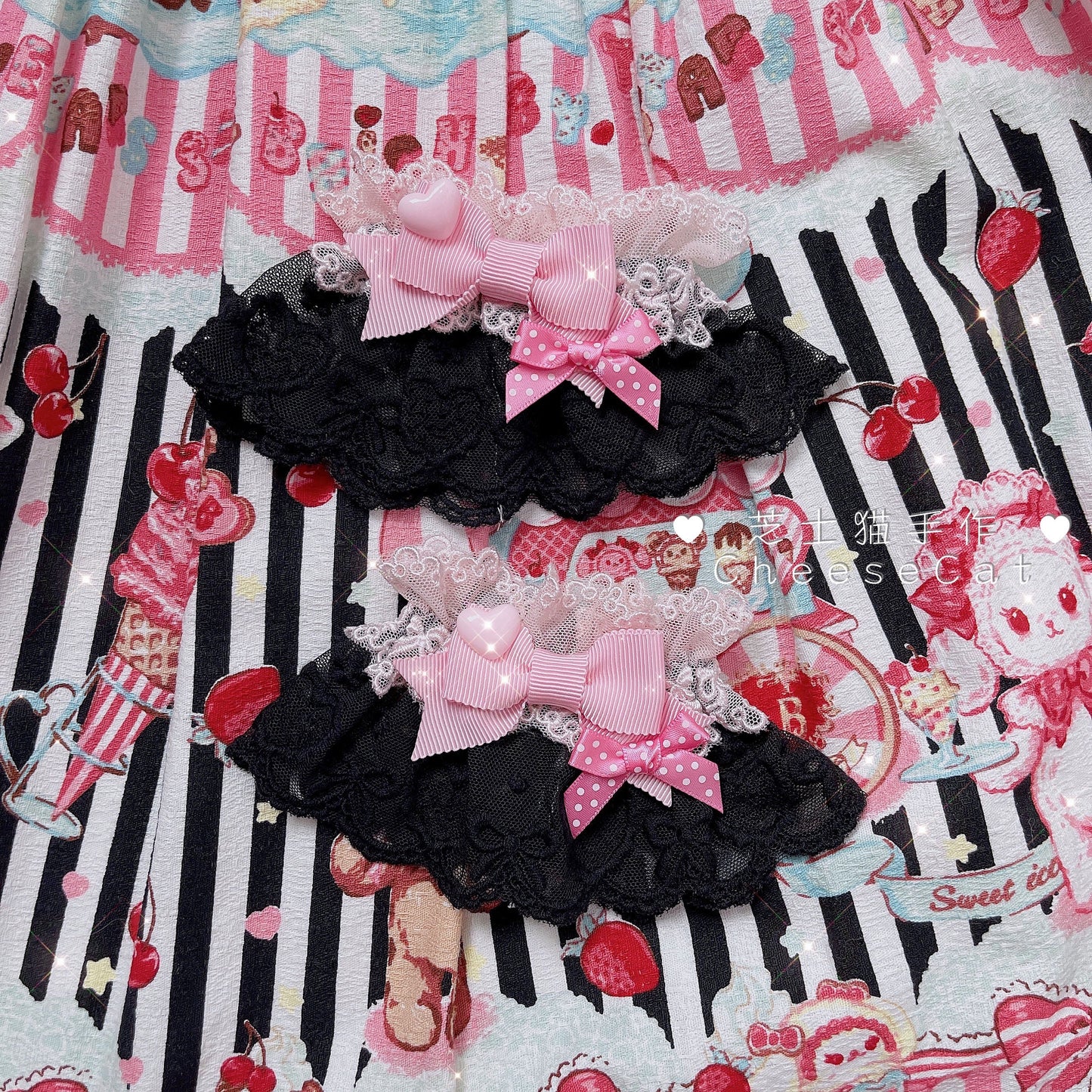 Cheese Cat - Sweet and Happy Flower Limited Lolita Cuff
