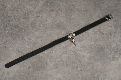 Strange Sugar - Gothic Lolita Choker Faux Leather Heart Pendant Necklace