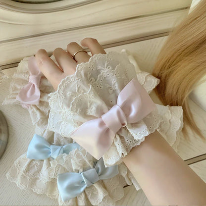 Roji Roji - Kawaii Lolita Lace Cuffs Summer Butterfly Bow Arm Sleeves