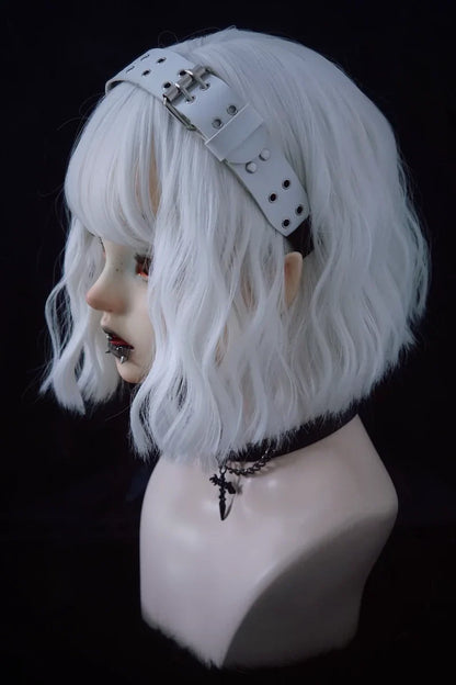 Strange Sugar - Gothic Lolita KC Faux Leather Punk Lolita Hair Accessories