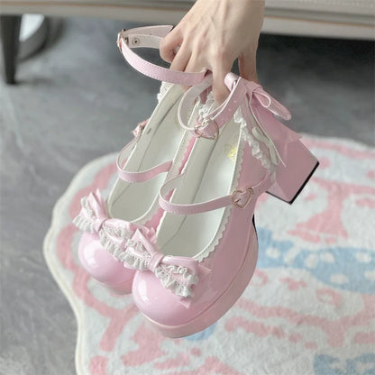 Jiangjiang Biscuit - Elegant Lolita High Heel Shoes Round Toe Low Cut