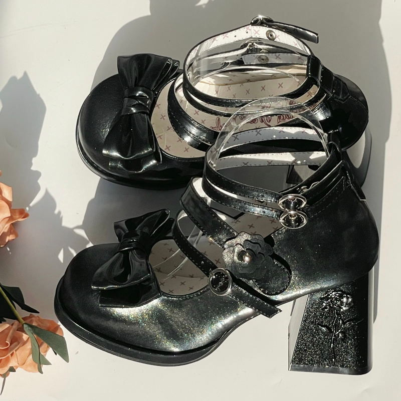 Dreamland - Whispers of the Rose - Daily Lolita Platform Heels Shoes with Relief Rose