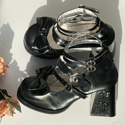 Dreamland - Whispers of the Rose - Daily Lolita Platform Heels Shoes with Relief Rose