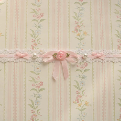 Creamy Bubbles - Sweet Lolita Choker Vintage Lace Rose Handmade Necklace