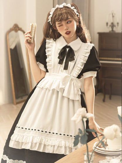 Your Princess - Maid Lolita Puff Sleeve Black Dress