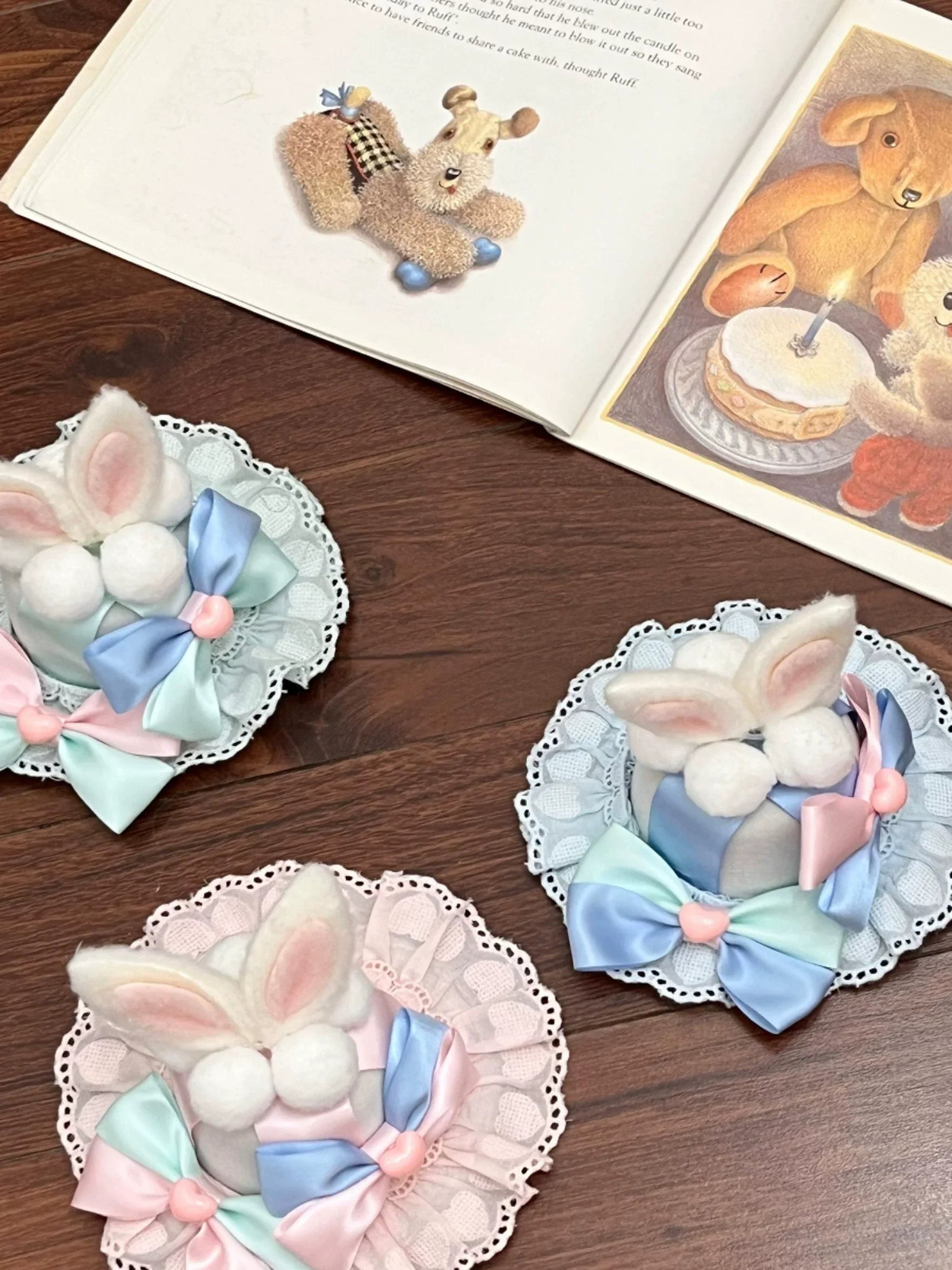 MeowMeow - Bunny Ear Kawaii Lolita Mini Top Hat, Headband