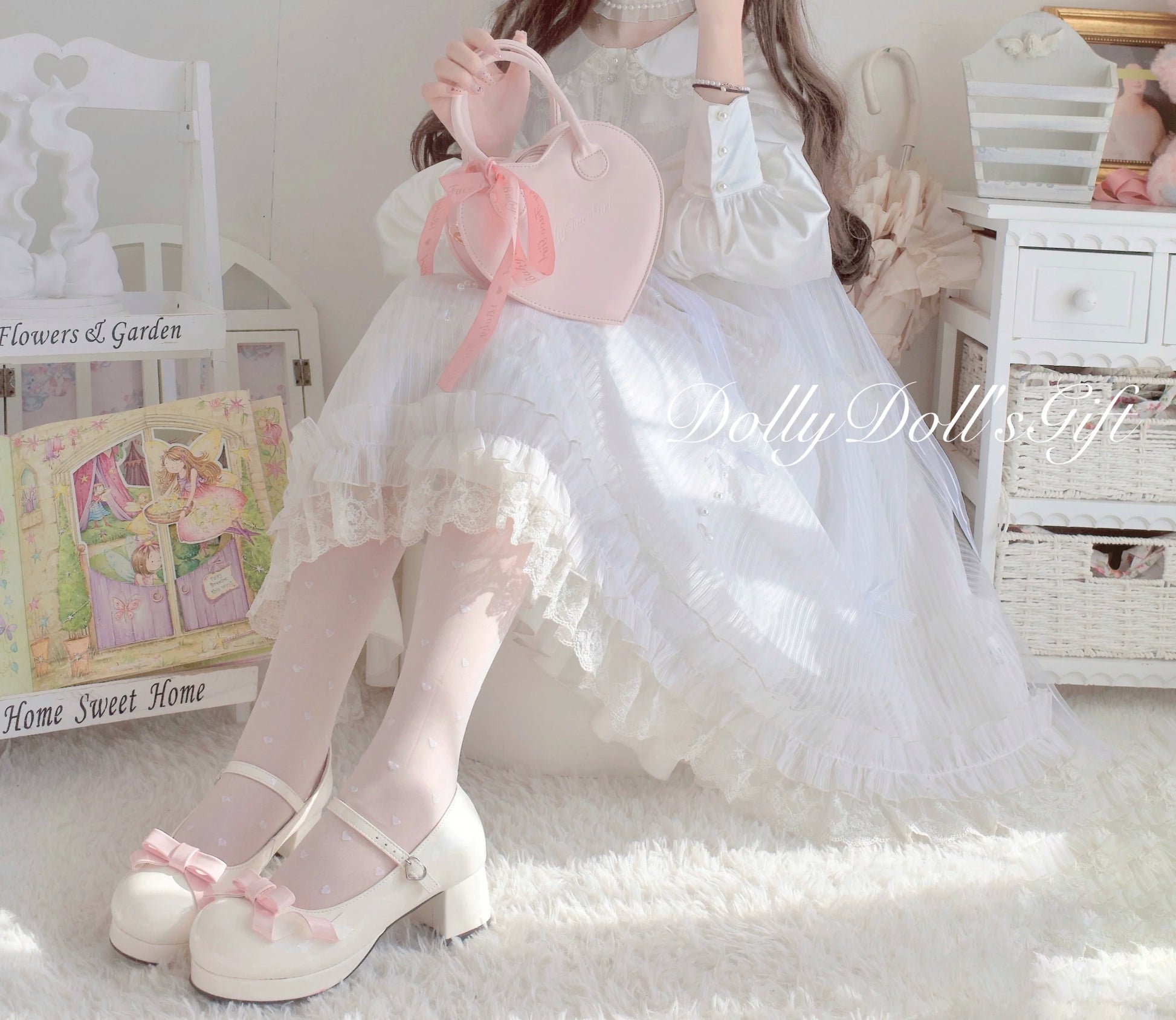 Dolly Doll - Lovers' Gift - Round Toe Middle Heel Mary Jane Lolita Shoes