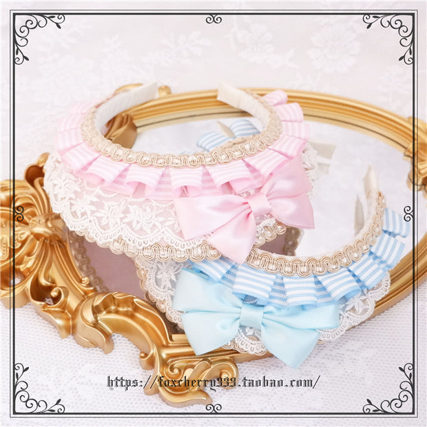 Foxcherry-Sweet Lolita Striped Maid Headdress Multicolors