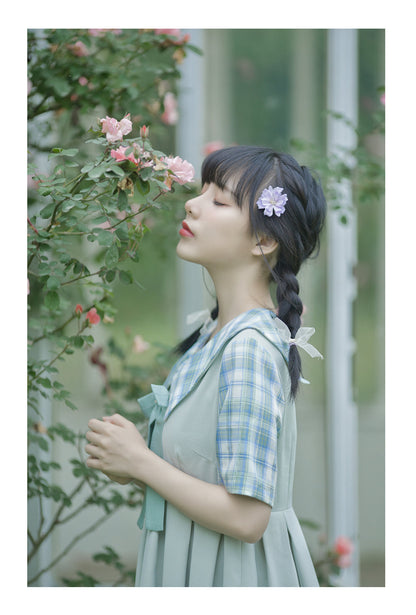 EESSILY - Macaron Waffle - Kawaii Lolita Short Sleeve Summer OP