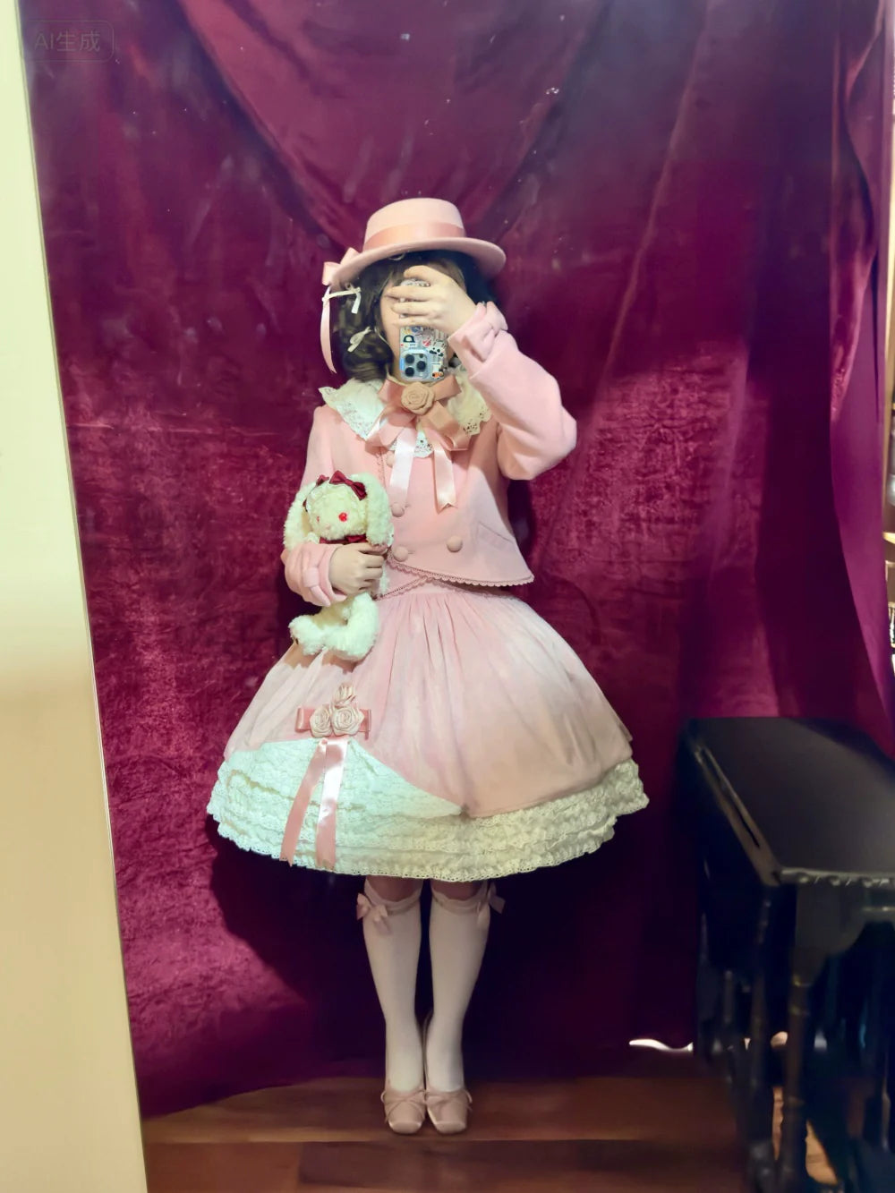 LeMiroir - Winter Solstice - Elegant Lolita Winter Short Coat & SK