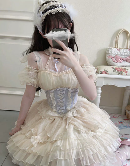 Original Design - Heart Flutter Love - Sweet Lolita Accessoriy Set and Inner Wear Multicolors