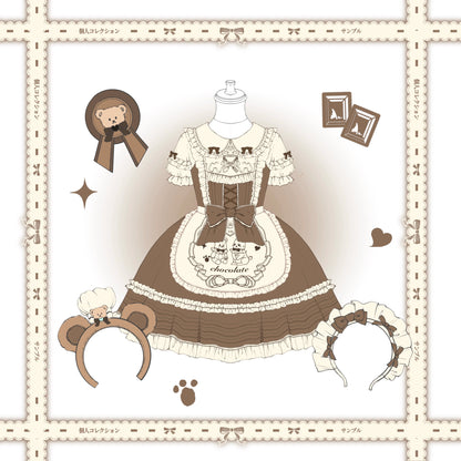 Sugar Girl - Sweet Layered Cake - Sweet Lolita JSK with Detachable Apron