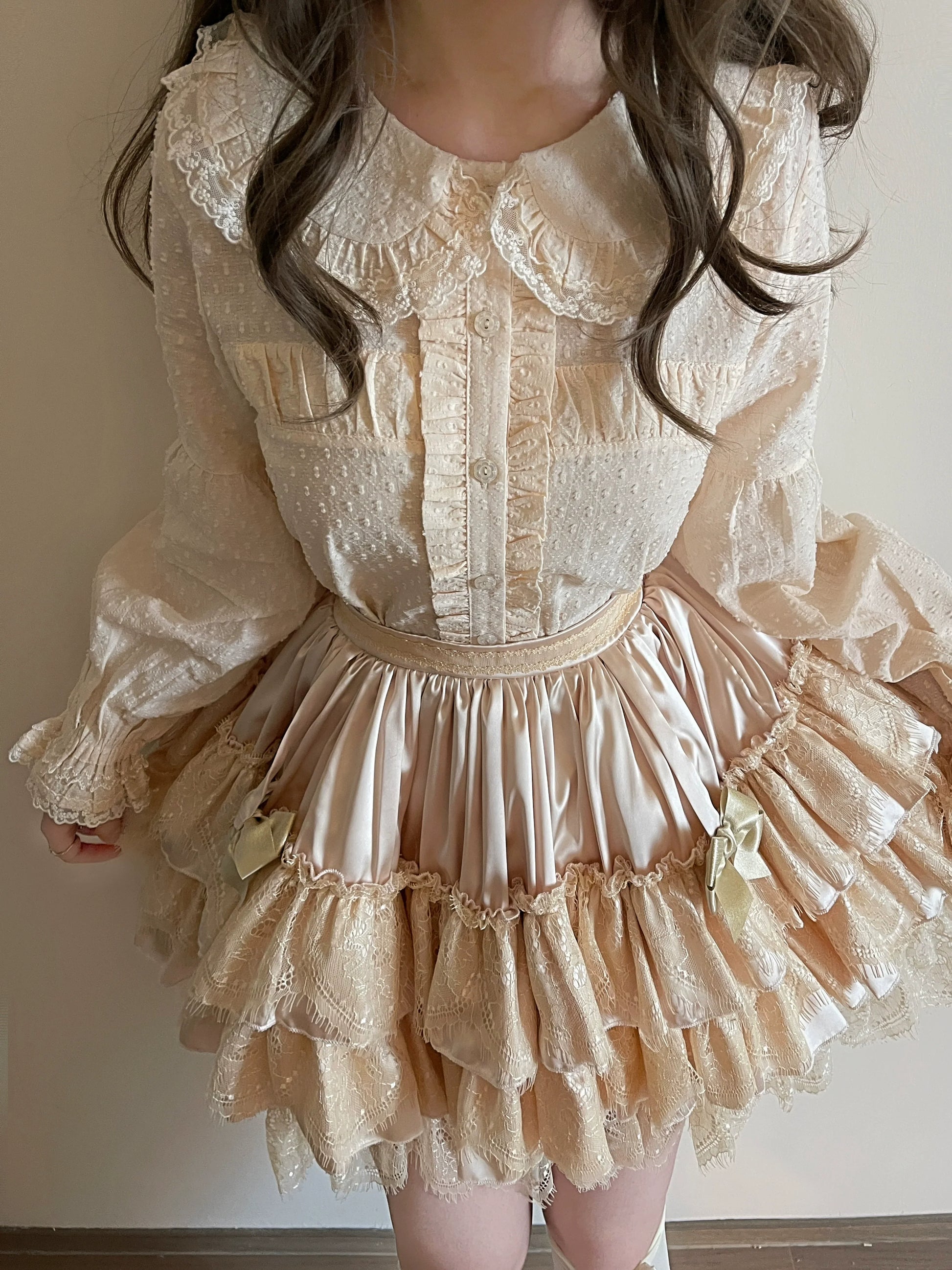 MIST - Tianmi - Sweet Lolita Blouse Long Sleeve Doll Collar Thin Shirt