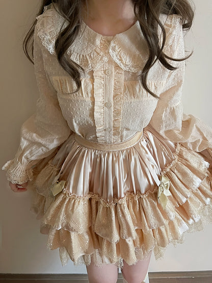 MIST - Tianmi - Sweet Lolita Blouse Long Sleeve Doll Collar Thin Shirt