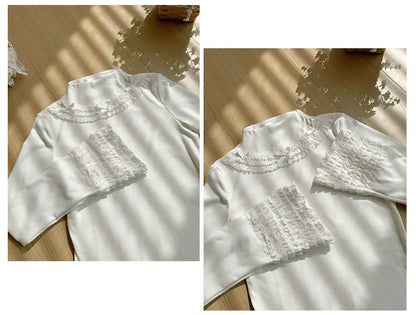 With PUJI - Snowfall - Winter Lolita Sweater Long Sleeve Knitted Innerwear