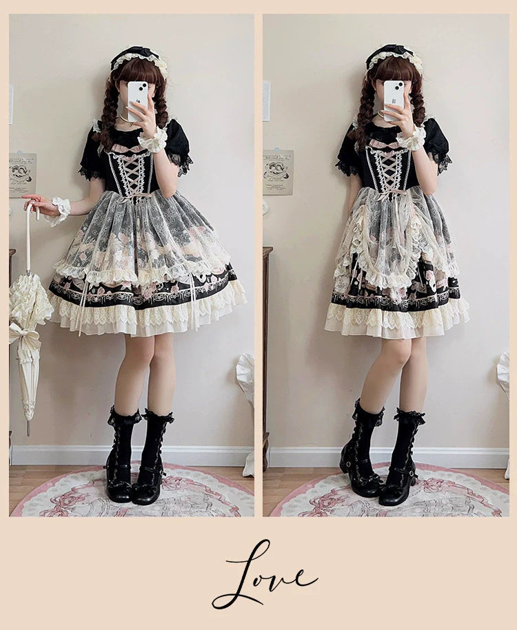 Sweet Date - Wedding Lolita Dress Bridal Elegant Retro JSK Daily Lolita Shirt