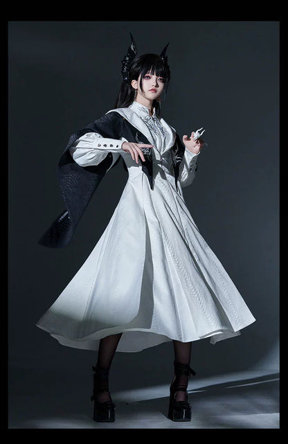 Morning mist and warbler - Dragon Scale - Gothic Lolita Jumper Dress Goth Coat