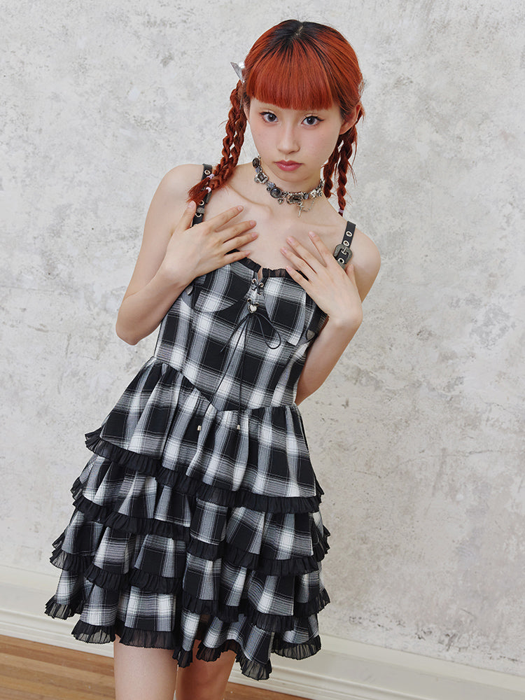 Strap lace cake skirt【s0000002510】