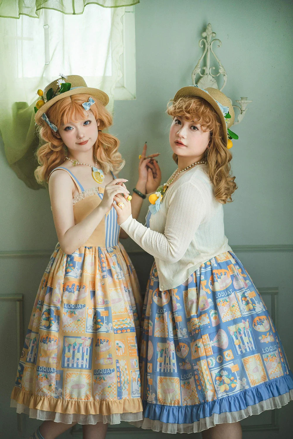 Miss Point - Daisy Lemon - Daily Lolita Lemon Print JSK Customized