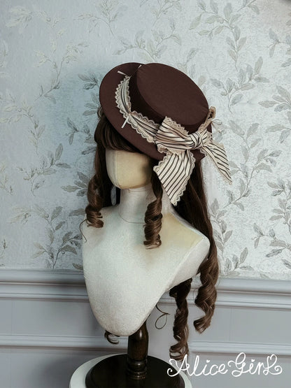 Alice Girl - Duke of Victoria - Classic Lolita Top Hat & Brooch