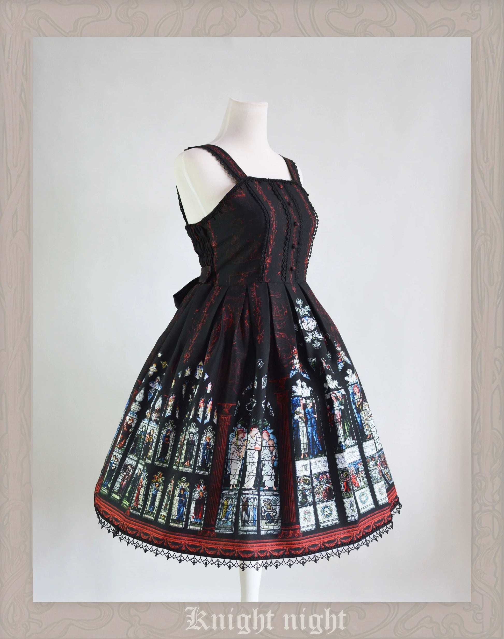 Knight Night - The Saint Priest - Vintage Lolita JSK Dress Halter Neckline