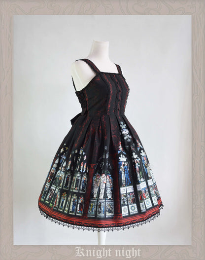Knight Night - The Saint Priest - Vintage Lolita JSK Dress Halter Neckline