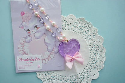 Cat Tea Party - Sweet Lolita Necklace Heart-Shaped Lollipop Necklace