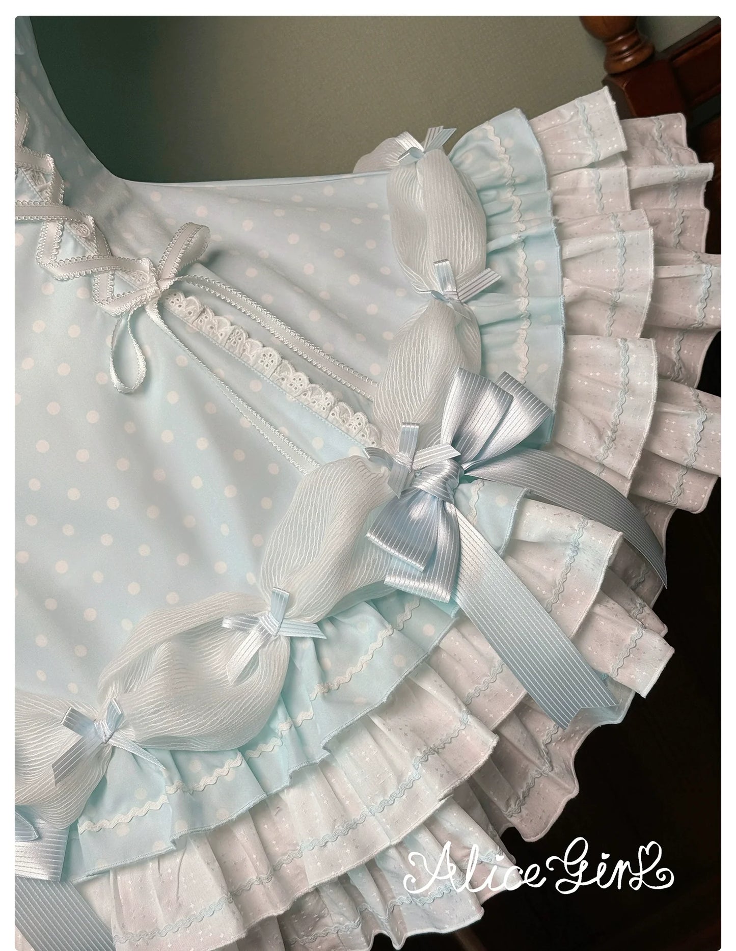 Alice Girl - Old School Polka Dots - Halter Neck Sweet Lolita OP Dress
