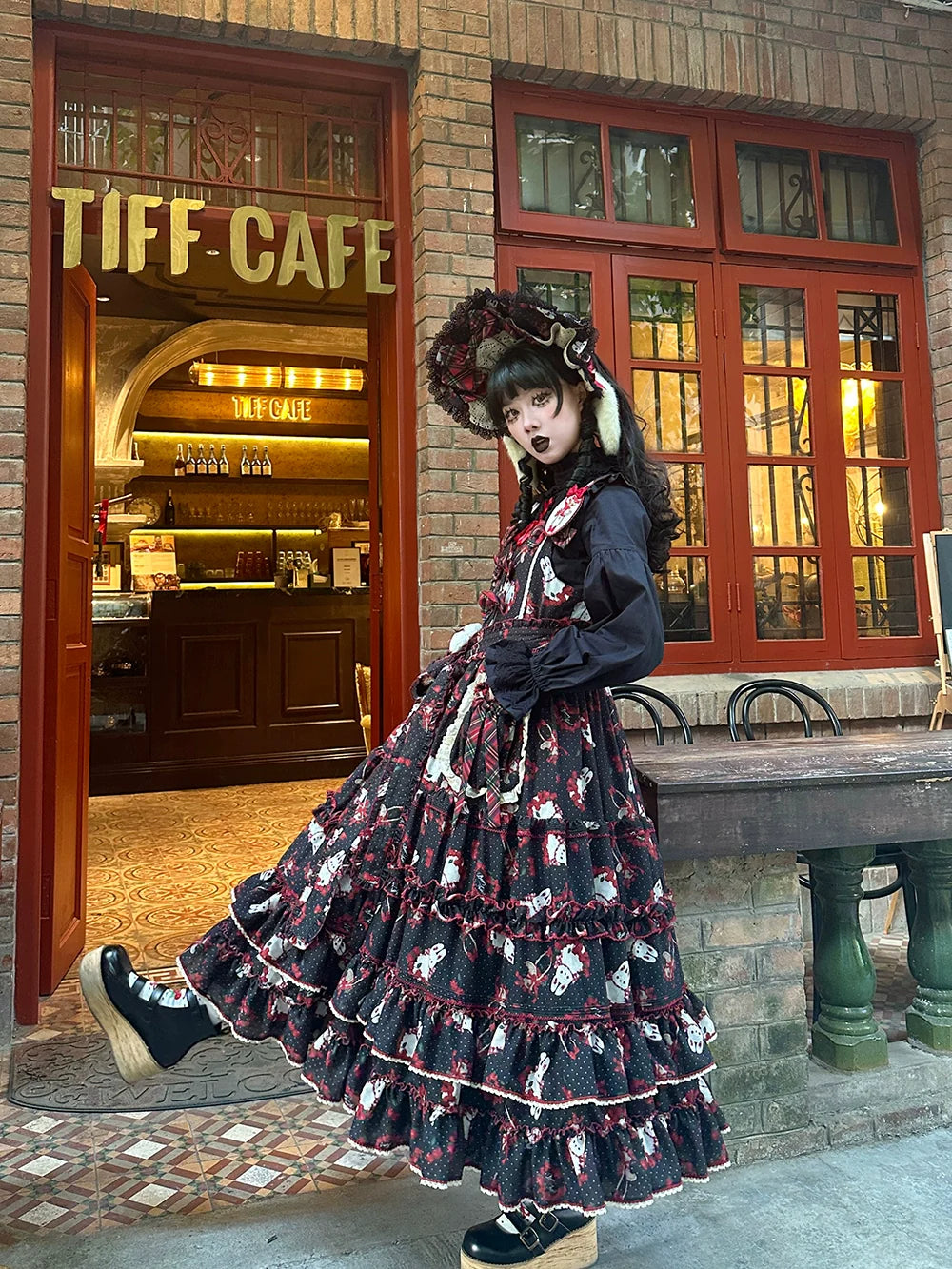 Miss Point - Forest Berry Bunny - Sweet Lolita JSK Elegant Bunny Print Dress