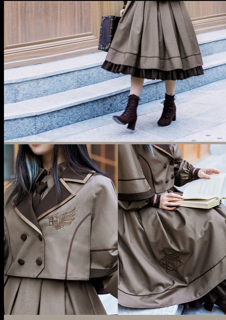 With PUJI - A lazy Trial - Classic Elegant Lolita OP Set