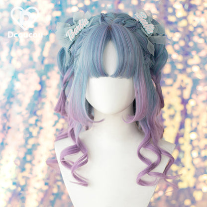 Dcoucou - No-Heart Rabbit 45cm Long Curly Ponytail Wig Multicolors