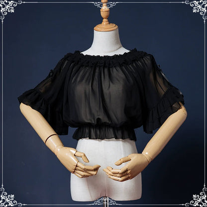 Eieyomi - Iris Love - Gothic Princess Lolita JSK Dress + Elegant Chiffon Top