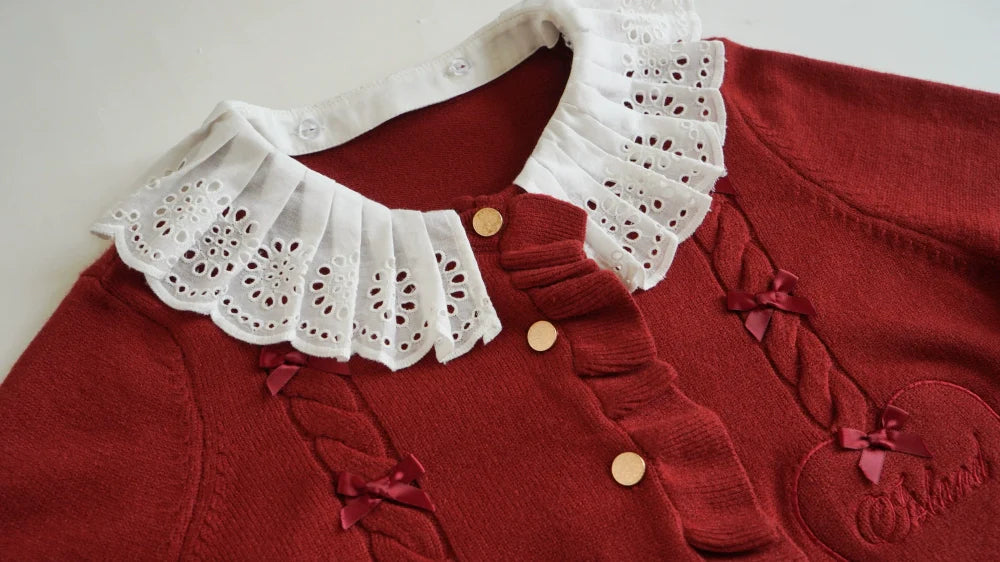 Dark Star Island - Sugar Frost - Sweet Lolita Cardigan Knit Embroidered Sweater