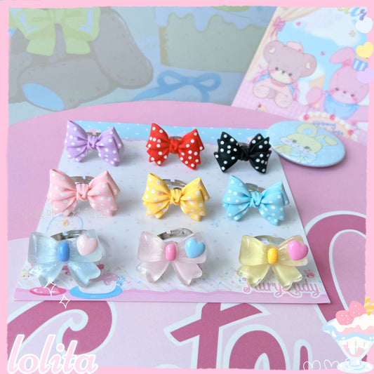 Bear Doll - Kawaii and Sweet Lolita Bowknot Ring