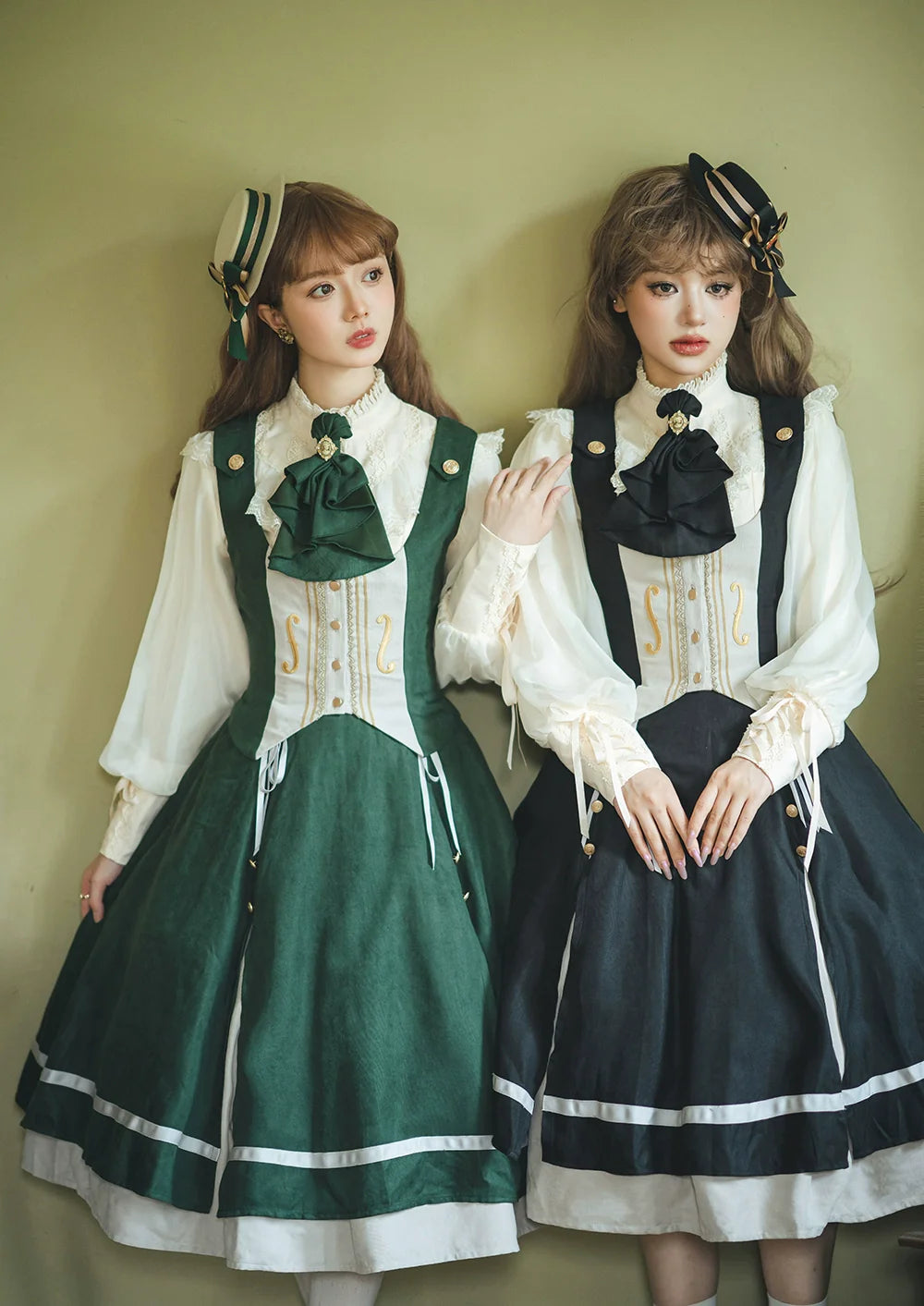 Miss Point - Golden Movement - Elegant Lolita Fishbone Skirt Customized