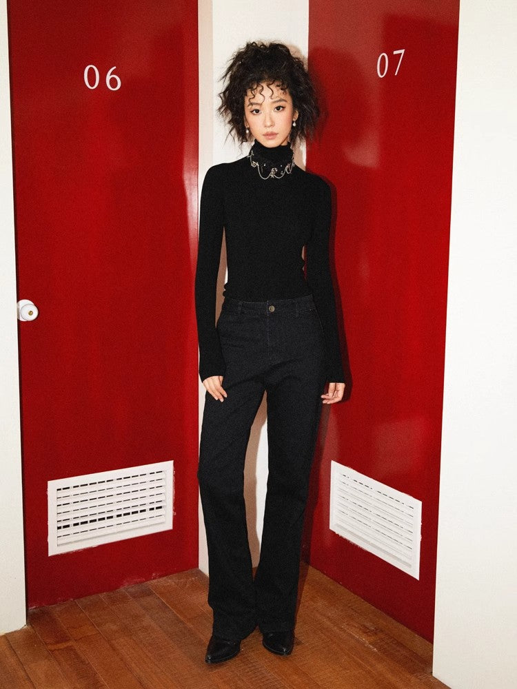 Turtleneck wool knit【s0000010369】