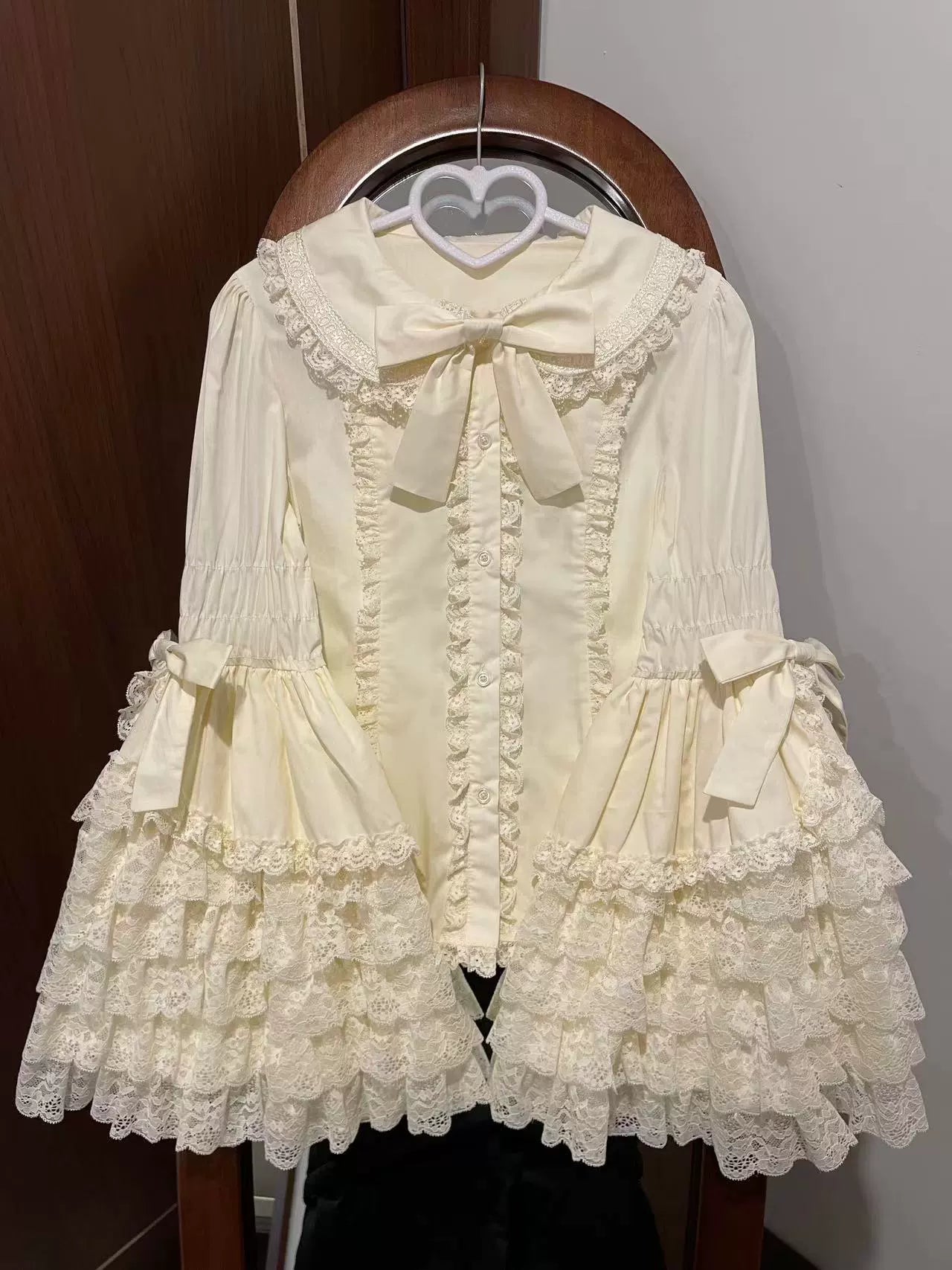 Mengfuzi - Cannelﾃｩs - Elegant Lolita Cotton Blouse, Hime Sleeve