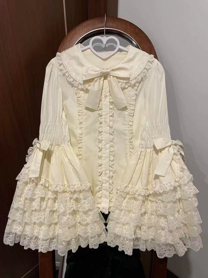Mengfuzi - Cannelﾃｩs - Elegant Lolita Cotton Blouse, Hime Sleeve