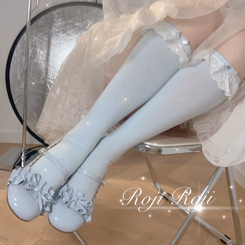 Roji Roji - Sweet Lolita Cotton Socks Bow Lace Socks