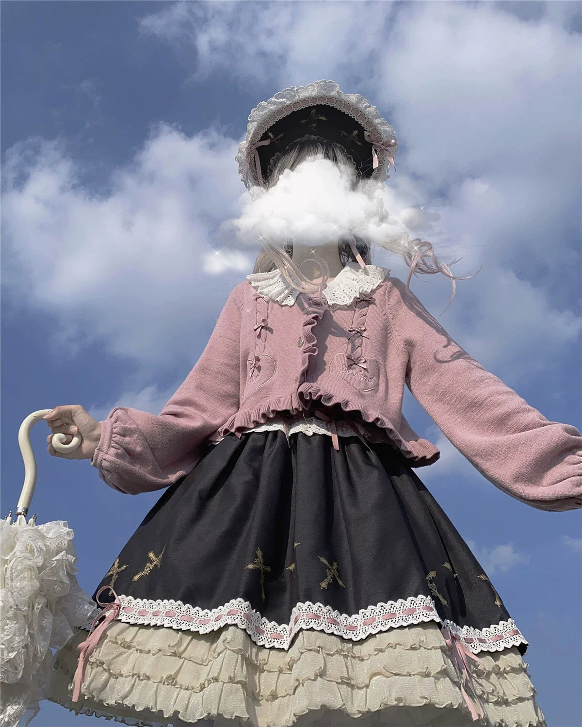 Dark Star Island - Sugar Frost - Sweet Lolita Cardigan Knit Embroidered Sweater