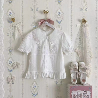 Yaya - Little Fluttershy - Multi-Colored Cotton Lolita Shirt