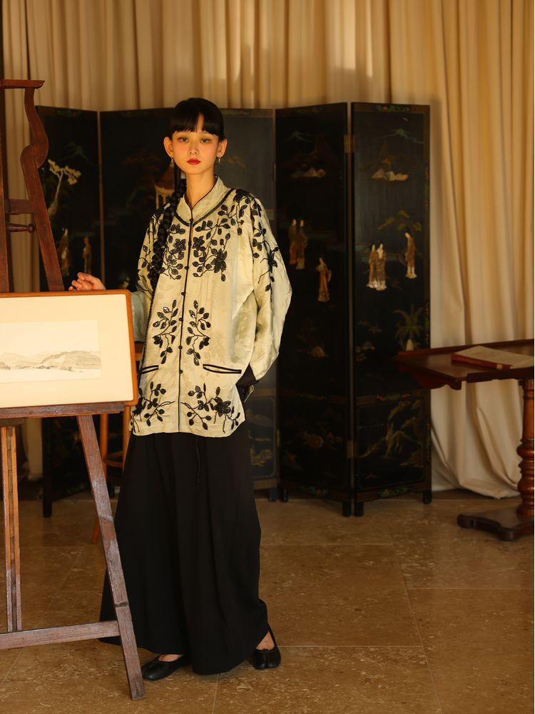 Elastic waist wide-leg pants 【s0000001623】