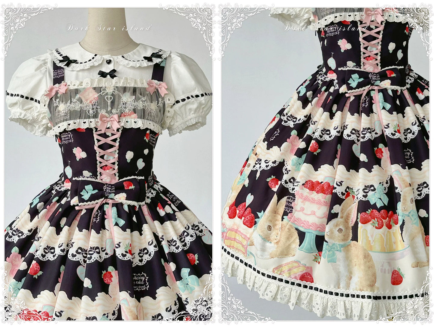 Dark Star Island - Honey Bunny Cake - Sweet Lolita JSK/OP/Strap SK/Shirt