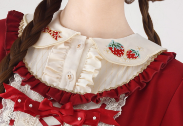 Strawberry Witch - Tochigi Girl - Sweet Lolita Strawberry Embroidered Dress