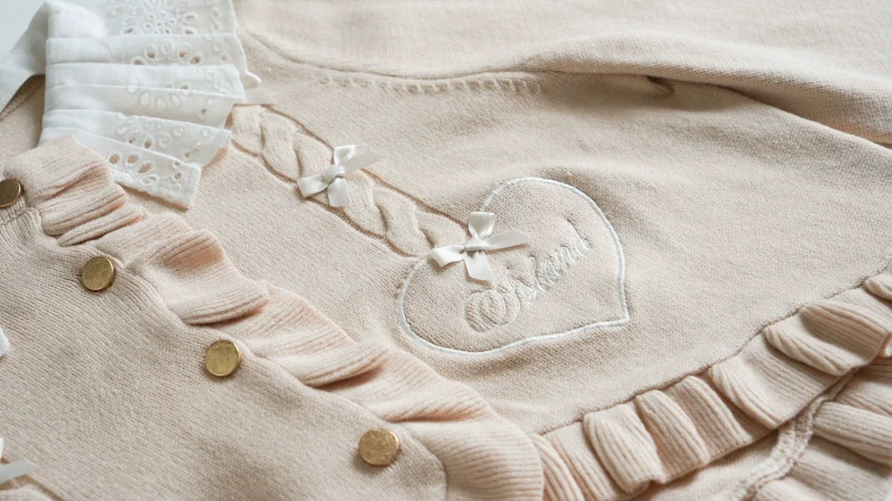 Dark Star Island - Sugar Frost - Sweet Lolita Cardigan Knit Embroidered Sweater