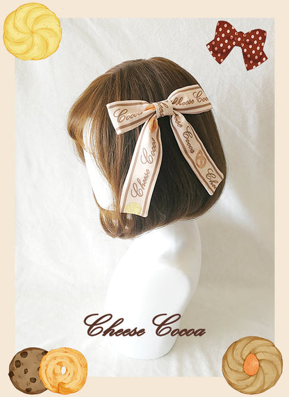 Cheese Cocoa - Sweet Cookies - Bow Hair Clip